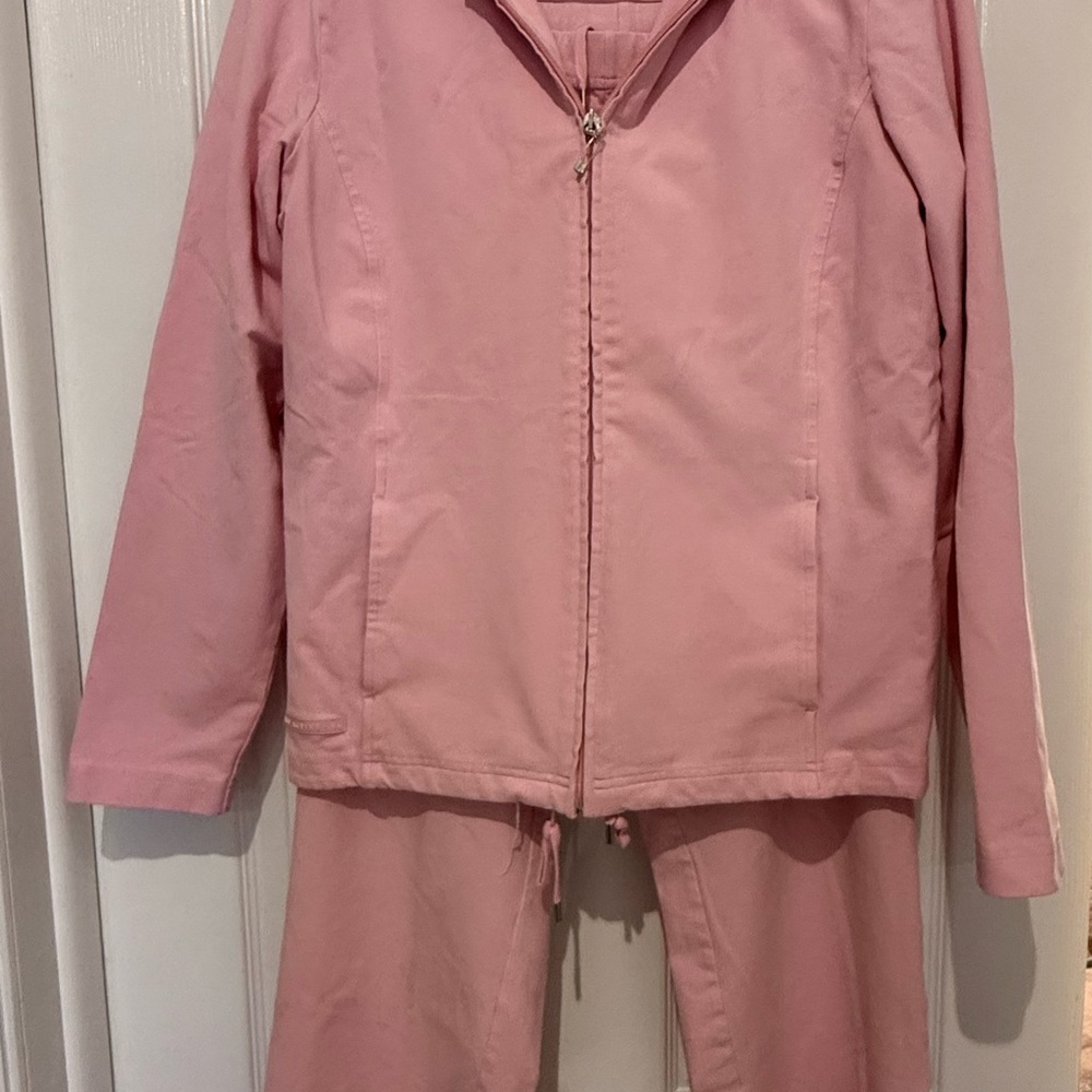 Lauren Active Ralph Lauren 2pc Track Set Jacket L Pant M Pink